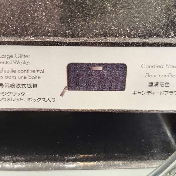 Kate Spade New York Kenzie Boxed Glitter Large Continental Wallet - Picture 8 of 9
